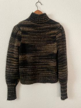 Space-dyed alpaca turtleneck knit