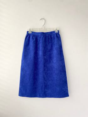 80s/90s Cobalt Blue Suede Skirt
