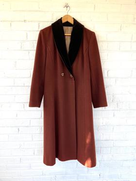 Wool and velvet coat