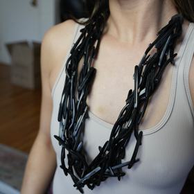 Black handcrafted necklace