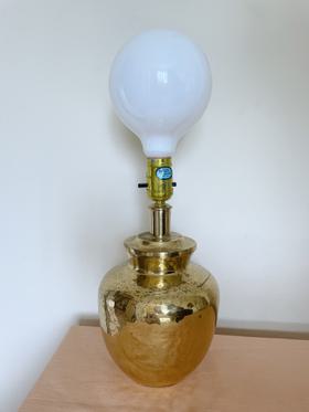 Gold Hammered Lamp