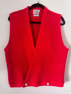 Pop of Red Knit Vest