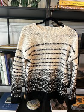 Striped Wool Blend Pullover