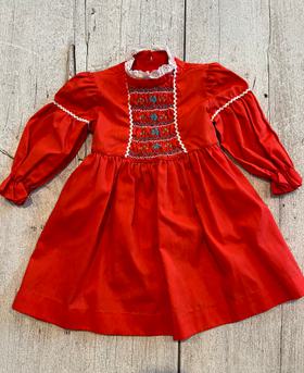 Red Embroidered Dress
