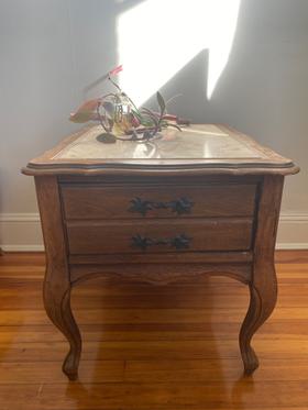 Marble Top Table w/ Drawer