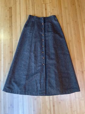 Tweed Wool Maxi Skirt