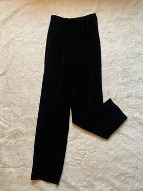 Vintage High Waisted Lined Velvet Pants