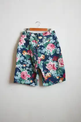 Vintage denim floral shorts