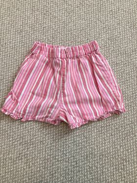 Pink striped shorts