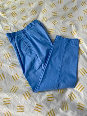 Blue pleated pants