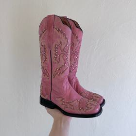 Bejeweled Leather boots