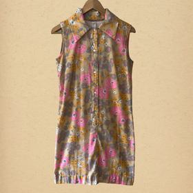 Vintage 60s Mod Floral Shift Dress