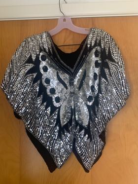 VTG sequin butterfly top