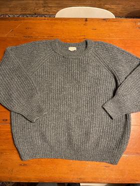 Alpaca Ribbed Crew Sweater