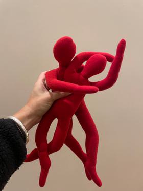 Red Fabric Figures