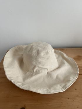 Cotton sun hat with wide brim