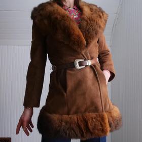 70s Penny Lane suede/shearling coat
