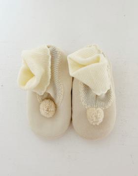 White vintage baby booties