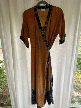 Vintage silk wrap dress