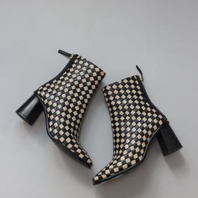 West Braided Checkered Boots