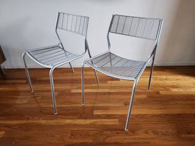 Two (more) Silver Slated Patio Chairs