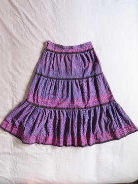 Purple Block Print Skirt