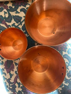 Copper nesting bowls
