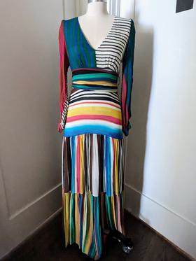 Thalita Striped Maxi Dress