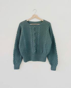 Seafoam bobble-knit sweater