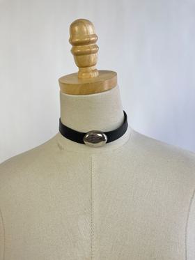 Leather Choker with Silver